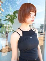 シュリット(schritt) 切りっぱなしボブ アプリコットオレンジ 渋谷KAZU