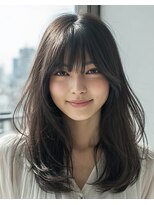 フラッグ(flag) 水素ケアカラー×ナチュラルレイヤー|潤い艶ミディ