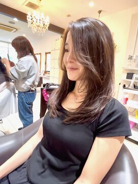 アルーシェ 錦糸町店(Alushe) ツヤ感たっぷり小顔に見せる長めフェイスレイヤー[レイヤー]