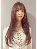 ロングレイヤー×ラベンダー
