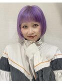 個性光るデザインボブ×ラベンダー