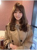 ブリーチなしのヘーゼルベージュカラー♪.・
