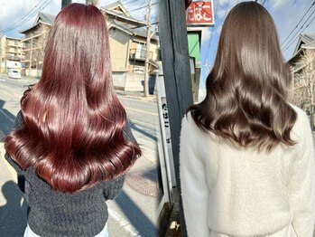 ウェルズグランデ 天理店(Well's GRANDE)の写真/カラー&髪質改善トリートメントの同時施術で艶感,色もちUP![天理/縮毛矯正/白髪染め/パーマ/MEN'S/学割U24]