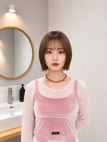 フォト 新宿三丁目(foto)&nbsp;地毛風縮毛矯正韓国風顔まわりレイヤー小顔ボブ切りっぱなしボブ
