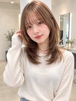 アクロ 梅田店(ACRO)&nbsp;ミルクティーブラウンふんわりレイヤーミディアム