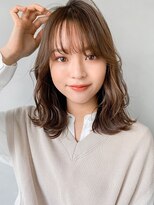 キリ 表参道(kyli)&nbsp;ボブルフ大人かわいいピンクベージュ薄めバングくびれモテ髪