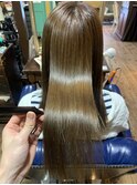 くすみカラーダブルカラー切りっぱなしハイトーン抜け感透け感
