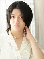 メンズヘア ビーセカンド 草加店(MENS HAIR B-2)&nbsp;アッシュブラックでアンニュイ☆ナチュラルウルフA 草加20代30代