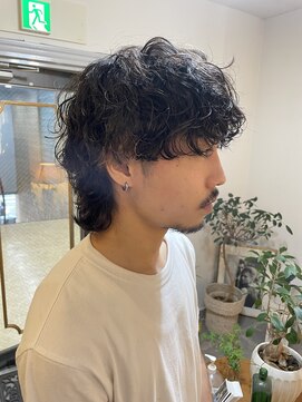 アンスール(Un Seul) メンズ　ウルフ　波巻きパーマ