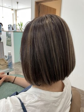 ヘアーディア みどり店(Hair...DiA) ハイライト/オリーブグレージュ/マットブラウン@30代40代50代