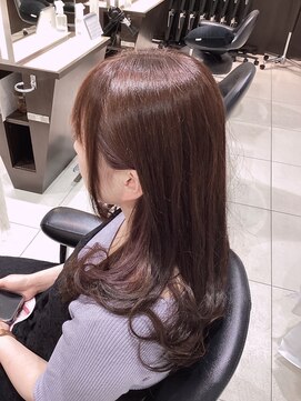 ミック ヘアアンドメイクアップ 高田店(miq Hair&Make up) イルミナカラー/艶髪/インナーカラー/ブリーチなし/パープル系