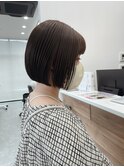 あごラインボブ 切りっぱなしボブ ショートボブ