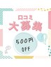 【口コミ募集中/特典あり】５００円OFF★口コミご利用の方は選択お願いします