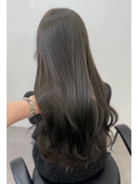 ノー バイ イオエ 西梅田(no. by ioe) ブリーチなしカラー/髪質改善/ミルクティーベージュ/小顔ヘア