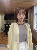 髪質改善カラー　切りっぱなし