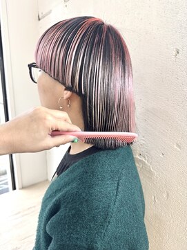 ヘアーワークス ヘルム 渋谷店(HAIR WORKS HELM) 【 HELM渋谷】マッシュウルフ×ペールピンク