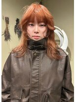 ヘアメイク エイト キリシマ(hair make No.8 kirishima)&nbsp;顔周りレイヤー+オレンジブラウン