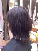 大人かわいい☆20代30代40代☆無造作小顔ネオウルフ☆グレージュ