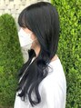 サニー美容室 透明感抜群なブルーブラックカラー×韓国ヘアもお任せ◎富山市