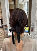 ふんわりシニヨン×大人リボン