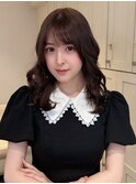 14633黒髪アッシュブラックレイヤーカット韓国風巻きワンカール