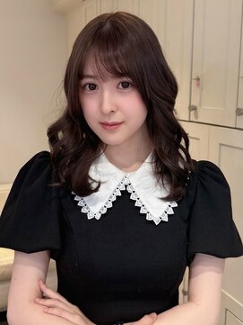 ベレーザ 渋谷(BELEZA) 14633黒髪アッシュブラックレイヤーカット韓国風巻きワンカール