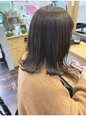 外ハネ×マット/グレーベージュ/グレージュアッシュ20代30代40代