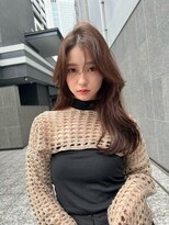 アンジェリカラボ 梅田店(ANGELICA LABO)&nbsp;韓国風くびれレイヤーカット×グレージュ×透明感ブラウン川又