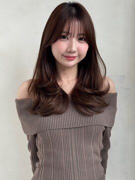 ザックラフィネ(ZACC raffine) ワンカール/レイヤーカット/セミロング/ナチュラルブラウン/前髪