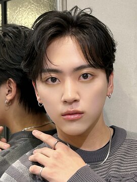 ロンドオム 池袋(Lond Homme) men's/メンズ/ダウンパーマ/黒染め/韓国/ブルーブラック/池袋