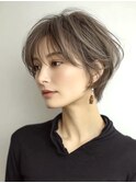 大人ショートレイヤー白髪ぼかし脱白髪染め40代50代60代原宿