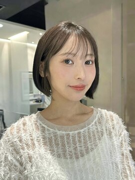 トータルビューティーサロン プリエ(prier) 小顔ボブ/内巻きボブ/グレージュカラー/髪質改善
