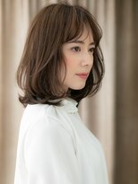 モッズヘア 越谷(mod's hair)&nbsp;ダークアッシュブラウン大人美人コテ巻き風パーマX越谷30代40代