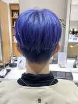 ピークアブー アヴェダ ギンザシックス(PEEK-A-BOO AVEDA GINZASIX) ネイビーカラー パープルカラー派手髪 ベリショ刈り上げ女子◆