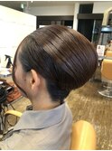 ベリーショートの夜会巻風セット