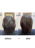 ヘアエステコース+カラー+カット・髪質改善・縮毛矯正・白髪染め