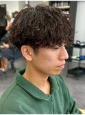 マッシュ メンズショート スパイラルパーマ メンズパーマ 20代