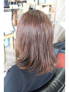 オーバーキャプテンネイキッド(OVER CAPTAIN NAKED) 毛先に厚みを残したセミロング×ラベンダーカラー