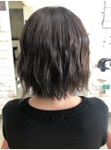 顎下ウェーブボブ