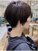 30代40代50代オリーブカラークールショートハイライトカラー稲毛