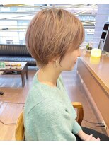 ヘアー ブランチ(hair. branch) ピンクパール　ベビバング　ショート　ケアブリーチ２回必須