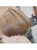 マッシュショート　ヘッドスパ　髪質改善　ツヤカラー