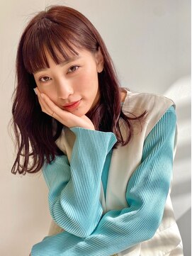 ハル 南平岸(HARU) 前髪ぱっつん桜ピンクカラー