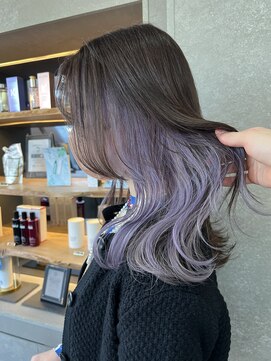 ロンド 表参道店(Lond) インナーカラー/イヤリングカラー/ミルクティーベージュ/ボブ