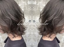 Wグレージュcolor/ブリーチなしダブルカラー 2h