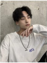 ロンド アンブル 四条烏丸(Lond ambre)&nbsp;【Lond ambre】萱原大幹　センターパート/波打ちパーマ/黒髪