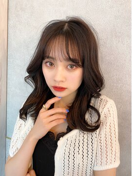 シーシンジュク 新宿南口(Sea shinjuku) 韓国風前髪×ショコラアッシュ【髪質改善/ふんわりカール/新宿】