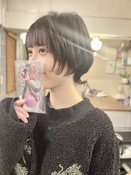 ブランロール 中目黒店(Blanl'or) イメチェンピンクベージュアンブレラカラー前髪クールショート