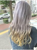 グラデーションカラー/ホワイティイエロー/10代20代