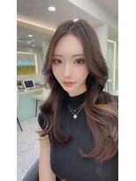 ロンド マーレ 天神大名店(Lond mare)&nbsp;顔周りカット　韓国ヘア　レイヤーカット　グレージュ　グレー系